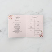 Programme de mariage rose et blanc aux fleurs de c (Intérieur)