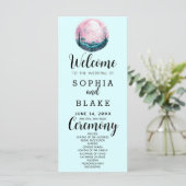 Programme de mariage rose et blanc Bohème sous la (Debout devant)