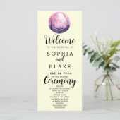 Programme de mariage rose et blanc Boho pleine lun (Debout devant)