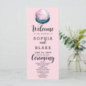 Programme de mariage rose et blanc Boho pleine lun (Debout devant)