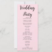 Programme de mariage rose et blanc Boho pleine lun (Dos)