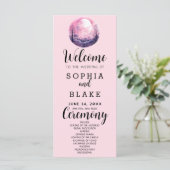 Programme de mariage rose et blanc Boho pleine lun (Debout devant)