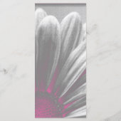 Programme de mariage rose et gris Floral Faits sai (Dos)