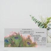 Programme de mariage rose et gris Peacock (Debout devant)