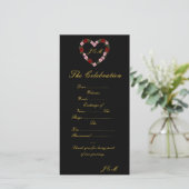 Programme de mariage rose et noir (Debout devant)