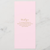 Programme de mariage rose et or Twinkle lumières (Dos)