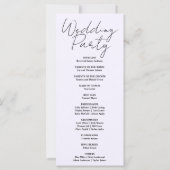Programme de mariage rose et vert de la lune du cr (Dos)