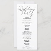 Programme de mariage rose et vert de la lune du cr (Dos)