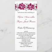 programme de mariage rose floral (Devant)