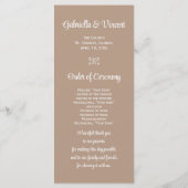 Programme de mariage rose Gerber Daisy (Dos)