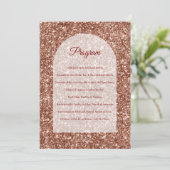 Programme de mariage Rose Gold Cérémonie de mariag (Debout devant)