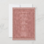 Programme de mariage rose gold et paillettes éléga (Dos)