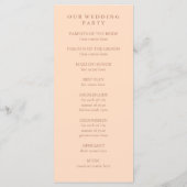 Programme de mariage rose gold faux glamour sur fo (Dos)