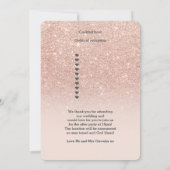 Programme de mariage rose gold faux paillettes omb (Dos)