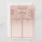 Programme de mariage rose gold faux strass rose om (Devant)