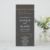 Programme de Mariage Rose Gold Hanging Stars Smoke (Debout devant)