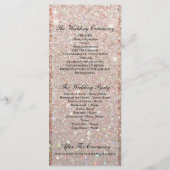 Programme de mariage - Rose Gold Parties scintilla (Dos)