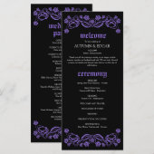 Programme de mariage Rose gothique (Devant / Derrière)