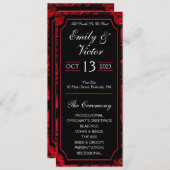 Programme de mariage Rose gothique (Devant / Derrière)