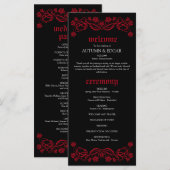 Programme de mariage Rose gothique (Devant / Derrière)