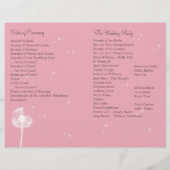 Programme de mariage rose Meilleurs Voeux (Dos)