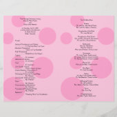 Programme de mariage rose Noir Polka Dot Ribbon Bo (Dos)