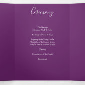Programme de mariage Rose Orange & Purple Plum Peo (Intérieur au milieu)