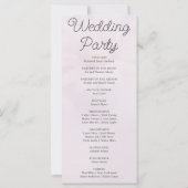 Programme de mariage rose pâle Daisy blanche (Dos)