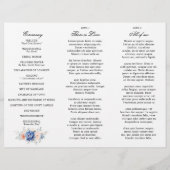 Programme de mariage rose pâle Dusty bleu marine (Dos)