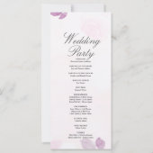 Programme de mariage rose pâle et vert (Dos)
