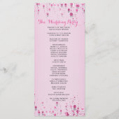 Programme de mariage | Rose pétale rose (Dos)