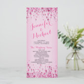 Programme de mariage | Rose pétale rose (Debout devant)