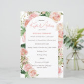 Programme de mariage rose rose arche rose rose (Debout devant)