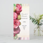 Programme de mariage rose rose floral (Debout devant)
