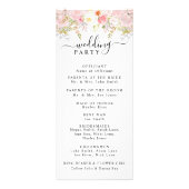 Programme de mariage rose rose Peony rose (Dos)