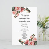 Programme de mariage rose rose rose pâle (Debout devant)