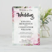 Programme de mariage rose Roses (Debout devant)