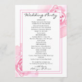 Programme de mariage rose Roses (Dos)