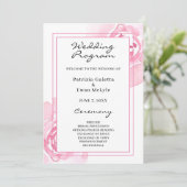 Programme de mariage rose Roses (Debout devant)