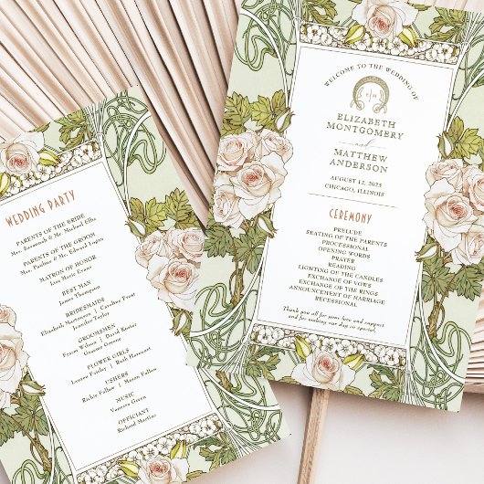 Programme de mariage rose Roses Nouveau