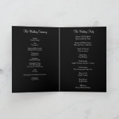 Programme de mariage rose rouge sur carte exotique (Intérieur)