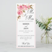 Programme de mariage rose tendre (Debout devant)