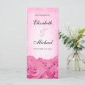 Programme de mariage rose vintage (Debout devant)
