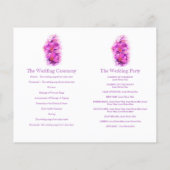 Programme de mariage rose violet orchidée (Dos)