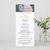 Programme de Mariage Roses Roses Pâles Or NOMS (Debout devant)