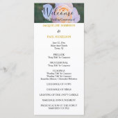 Programme de Mariage Roses Roses Pâles Or NOMS (Devant)
