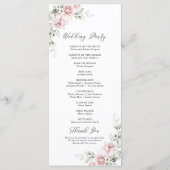 Programme de mariage Roses Roses Roses Roses Rouge (Dos)