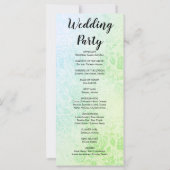 Programme de mariage Roses Vertes et Bleues (Dos)