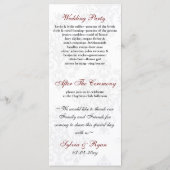 programme de mariage rouge noir (Dos)