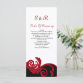 programme de mariage rouge, noir et blanc (Debout devant)